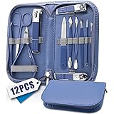 Set Manicure, 12 Pezzi Kit Manicure Professionale per Donne e Uomini, Set Pedicure Professionale Piedi, Grooming Kit Strument