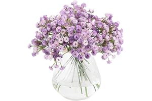VINFUTUR 3pcs Flores Artificiales Gypsophila Paniculata Ramos Artificiales Decorativas Flores Aliento Falsas Plástico para Decoración Jarrón Mesa Boda Fiesta Hogar Manualidad DIY