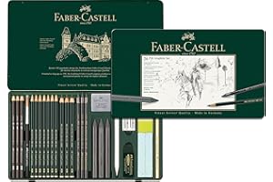 Faber-Castell Set de Crayon Pitt Graphite, Boîte Métal de 26 Multicolor