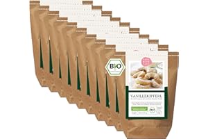 BAKE WITH LOVE Vanillekipferl Bio Backmischung | Plätzchen Weihnachtsplätzchen Kekse Gebäck | vegan mit Bio-Mehl aus Deutschland und echter Bourbon Vanille (10er Pack)