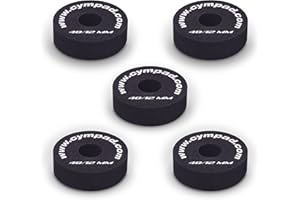Cympad Optimizer Foam Cymbal Washers 40x12mm - Lot de 5 coussinets en mousse cellulaire pour cymbales - Améliore le son, la protection et la stabilité - Convient à toutes les configurations