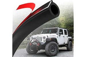 Joint Porte Voiture Caoutchouc Adhesif - Jobon Universel Bande Joint de Porte Voiture Autocollant, Isolation Phonique Joint Voiture pour Coffre, Pilier, Portes, Fenetres (10x10mm, 6.1M)