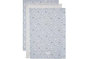Cooksmart British Designed Pack of 3 Tea Towels | Luxury Tea Towels for Kitchen | Modern Designed Tea Towel Set