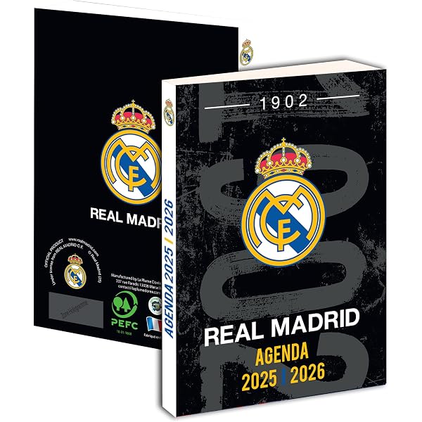 Classeur - SAFTA - Real Madrid 3ème équipe 24/25 - 4 Anneaux - Durable - Confortable - Bagagerie - Maroquinerie