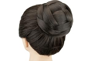 IMISSU Taille Moyenne Tressé Chignon Danseur Couverture De Cheveux Beignet Pièces De Cheveux Accessoires Chouchous Chignon Perruque Chignon Fête De Mariage Pour Les Femmes (Chocolate Brown)
