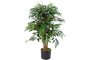 Leaf Pianta artificiale di Ficus, Smilax, 90 cm