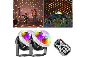 LITE WORLD 2Pack LED Star Projector, DJ Stage Disco Lights Party Decor, Upgraded Disco Ball Star Light for Kids, Decor for Room Bedroom Birthday Gifts Halloween Christmas