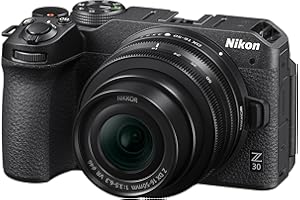 Nikon kit Z 30 + 16/50mm VR, Appareil Photo Hybride capteur DX (20,9 MP, 4K UHD 30p ou Full HD 120p, Rafale 11 i/s, écran Tactile orientable (câble USB de Type C fourni), Noir
