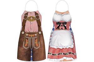CHONGQILAO Delantal Oktoberfest para Hombres Mujeres, Divertido Delantal de Cocina Bávaro para Barbacoa al Aire Libre, Jardinería