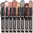 NALACAL 8 Colors Professional Matte Eyeshadow Stick Set, Waterproof Long-Lasting Cream Eyeshadow Collection Bright-Colored Contouring & Highlight Eyeshadow Sticks Creamy Eyeshadow for Every Look