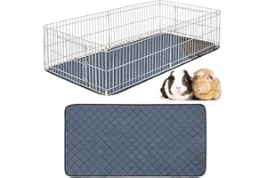 GEEGOODS Fodere per gabbie di porcellini d'India, in pile ad alta assorbenza, per gabbie Midwest e C&C, con fondo a tenuta stagna, per piccoli animali (dimensioni 122 x 61 cm)