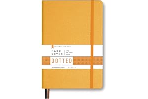 Minimalism Art Premium Edition Notebook Journal, Composition B5 7.6 x 10 inches, Dotted Grid Page, Hard Cover, 234 Numbered Pages, Ink-Proof Paper 120gsm (Golden Yellow)