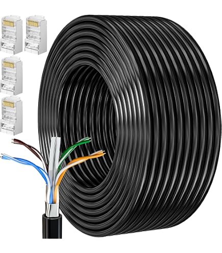 Cavo Di Rete CAT6 Smedz 50m - UTP 24 AWG Per Interno/Esterno, Gigabit Ethernet