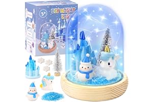 LELECHONG Unicorn Craft Gifts for Girls Kids: Frozen Toys Kits for Girl Age 4-10 Arts and Crafts Set Birthday Presents for 5 6 7 8 9 Year Old Kid Make Your Own Handmade Lanterns Night Light for Children