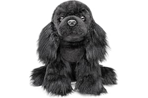 lilizzhoumax Cocker Spaniel Pluszowe zabawki dla psów 32 cm / 12 cm, realistyczna symulacja lalki, wypchane zwierzę pies zabawki dla słodkich dzieci