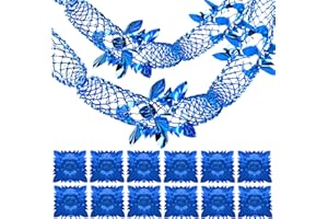 CHUANGDI 12 Pieces Christmas Blue Foil Garland Christmas Ceiling Garlands Decorations Festive Swirl Hanging Decorations for Xmas New Year Birthday Party Wedding Supplies Indoor Outdoor