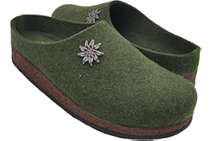 Primo Calzature Ottime Ciabatte Uomo Invernali, Pantofole Tirolesi in Lana per Casa 100% Made in Italy