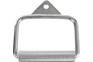 ‎SCSPORTS ScSPORTS® Griffe für Gym - Ergonomisch, bis 200 kg Belastbar, Gerändelte Grifffläche, Stahl, Verchromt - Parallelgriff, Kabelzuggriff, Rudergriff, Kabelzug, Latzug