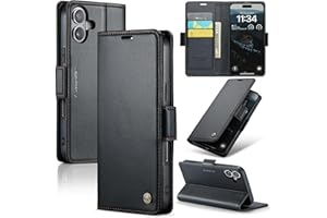 Rerzoiro Coque pour iPhone 17, Étui Housse en RFID Protection Premium PU Cuir Portefeuille Rabat Case Magnétique Stand Antichoc, Étui Case pour iPhone 17, Noir