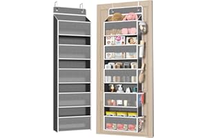 FCHERP Hängeorganizer Mit 5 Fächern,Tür Organizer Hängend,Hängeaufbewahrung,Regal Organizer bei Große Kapazität,Platzsparend für Badezimmer, Schlafzimmer,Kinderzimmer,Camping Organizer(Grau)