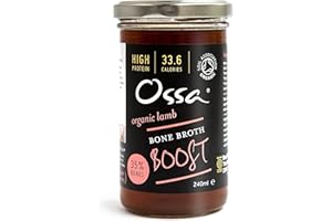 Ossa Lamb Bone Broth Boost, High-Protein Broth, Preservative-Free Soup and Cooking Essential, Keto and Paleo-Friendly Soup Maker for Gut Health and Digestion, 240 mL