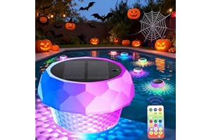 Yowin Lampe Piscine RGB LED avec Télécommande - Lumiere Étanche IP68 Flottante pour Baignoire, Spa, Jardin, Aquarium et Décoration Exterieur