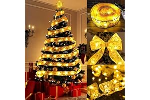 Shrubz Luces de Hadas de Cinta 10M 100 LED Guirnalda de luces decorativas de Navidad Cinta Luminosa de Navidad Luces de Navidad Luces Decorativas El Árbol de Navidad Para Año Nuevo, Navidad, Fiesta