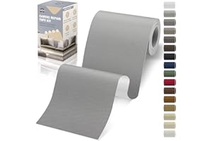 OAZ Parche Adhesivo de Tela, 10x200 cm Exterior Parches de Reparación de Lona, Impermeable Parches para Tela Autoadhesivo para Sofá, Cortina, Toldos, Asiento de Coche, Tumbona, Gris
