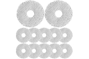 Rrochio 12 Paños para Xiaomi X20+, X20 Pro, X20 MAX, Repuesto de Robot Aspirador para Dreame X40 Ultra Complete, X50 Ultra Complete, L10s Ultra Gen 2, Mopa para MOVA V50 Ultra Complete, E30 Ultra