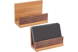 OLYCRAFT - Porta biglietti da visita in legno, porta biglietti da visita, in legno, per scrivania, ufficio e casa