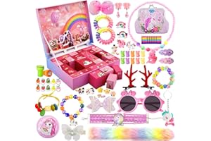 SENZJX Calendrier de l'Avent 2024 pour Enfants - Calendrier de Compte à Rebours de Noël de 24 Jours avec Accessoires de Cheveux de Princesse pour Filles - Cadeau de Noël Parfait, Barrettes, Élastiques