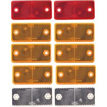 DOJA Barcelona Catarifrangenti Triangolari Rossi Con Fori – 2 Pezzi Omologati Per Auto, Moto, Bici E Rimorchio