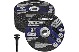 NuoDunco 3 Inch Cut Off Wheel 76 x 1.0 x 9.5mm Cutting Disc for Die Grinder Power Drill Attachment 1mm Ultra-Thin Cutter Disc for Metal & Stainless Steel 25 Pack