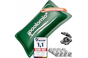 poolomio Coussin de piscine d'hiver 400 x 200 cm - Coussin de piscine rectangulaire 4 x 2 m - 420 g/m² - Coussin d'hiver - Housse de piscine - Résistant au gel et au chlore - Avec corde et kit de