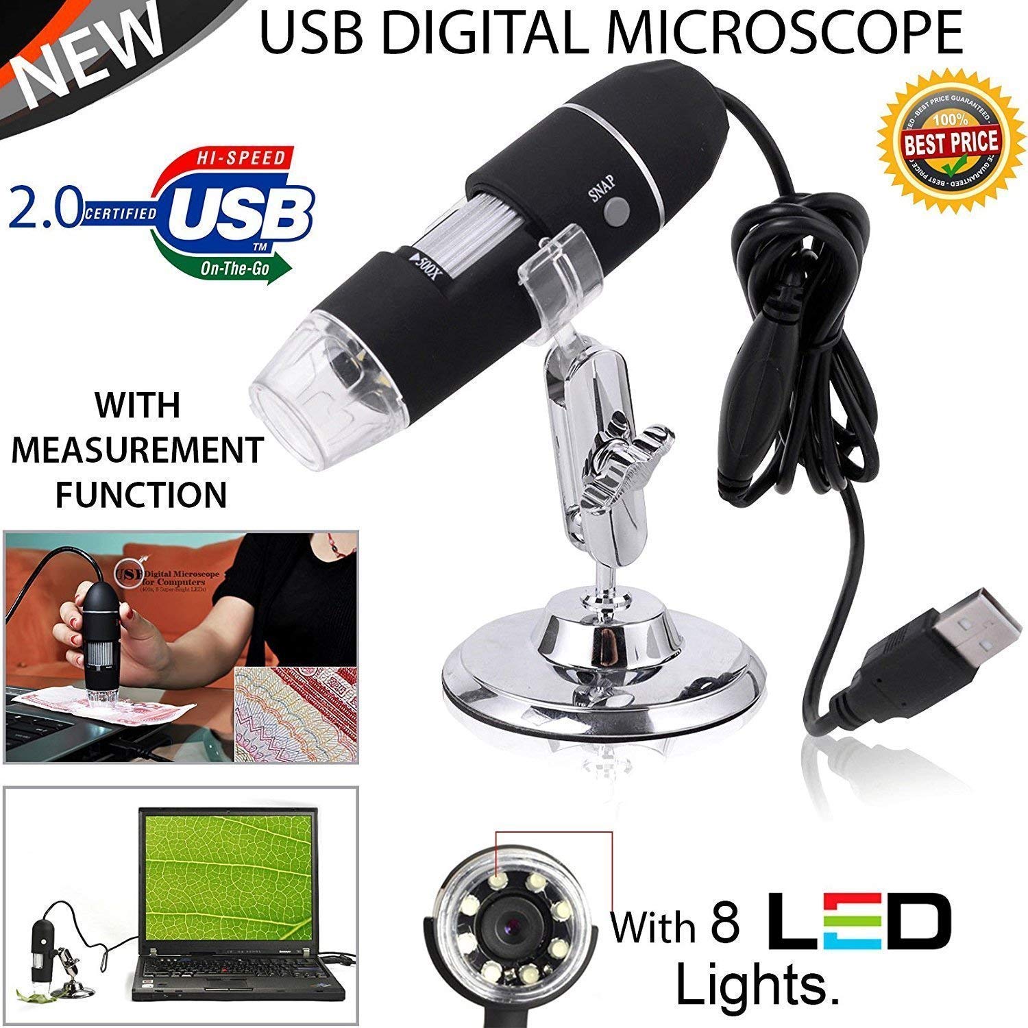 Microware 1000X Digital Microscope Magnifier for Textile Inspection - COLORMIX