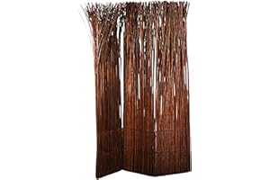 DESIGN DELIGHTS PARAVENTO Nature | 160x120 cm (AxL), Legno di salice, Marrone | divisorio per Ambienti, Parete divisoria, paravanti, paravant