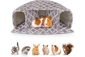 BEBEJOJO Guinea Pig Bed Small Animal Hideout House Warm Guinea Pig Tunnel Washable for Small Pet Hamster,Chinchilla,Bunny