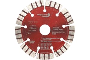 PRODIAMANT Premium disque à tronçonner diamanté béton 125 mm x 22,23 mm disque à tronçonner diamanté 125mm hauteur de segment 12mm