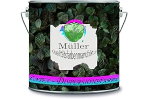 MÜLLER QUALITÄTSFARBENMANUFAKTUR Müller Qualitätsfarbe Latexfarbe Dispersionsfarbe strapazierfähige abwaschbare Wandfarbe in vielen exklusiven Farbtönen (5 l, Melonen Gelb)