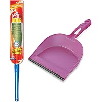 Gala No Dust Floor Broom Synthetically enginereed bristles Blue & Gala 132760 Floor Brooming Dustpan (Color May Vary)