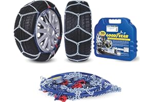 Goodyear Catene da Neve G7, Catene Neve 7 mm, Catene Auto Omologate TUV e GS Onorm, Taglia 110, per R14 - R19 (Misure per Pneumatici Dettagliate all'Interno)