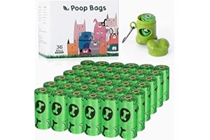 Topfree Bolsas Caca Perro, 36 Rollos, 540 unidades, Extra Grueso, A Prueba de Fugas, Bolsitas para Excrementos, Accesorios Perro, Dog Poop Bag