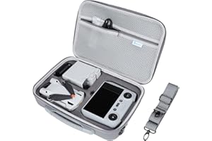 Skyreat - Bolso Bandolera de Almacenamiento portátil de Piel sintética para dron dji Mini 3/ Mini 3 Pro, Controlador y Otros Accesorios., Gris
