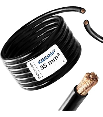 EBROM Cable De Batería Altamente Flexible Hi-Flex (Hi Flex) 1,5 Mm² – Metro En Rojo – Muy Flexible – Revestimiento De PVC (70 ± 5 Shore) 99,9% Cobre
