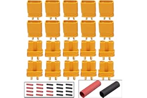 HUAZIZ 10 Pairs XT30U connecteur,XT30U Connecteurs de Batterie10 pcs Connecteurs Mâles et 10 pcs Connecteurs Femelles,Male Female Bullet Connectors,for RC Lipo Battery