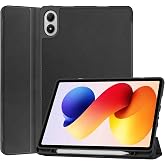 YRH Redmi Pad 2 Pro Case with Pen Holder 12.1" 2025 (Black) | TPU Back Case, Shock Resistant, Lightweight, with Stand Functio