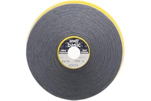sewfil basic 36 - Bobina de hilo de coser poliéster 5.000 metros 0034 - Gris plomo