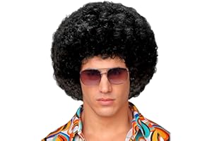 W WIDMANN MILANO Party Fashion - Peluca años 70 disco, peluca rizada, accesorio para disfraces