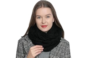 DonDon Bufanda mujer Bufanda invierno Bufanda de lana Braga cuello diseño de punto