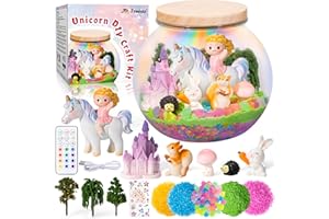 FREEKITE Jouets Licorne pour Filles - Kit de Terrarium Licorne - LED Rechargeable avec Télécommande - Kits de Loisirs Créatifs - Idée Cadeau - Cadeaux de Noël et d'Anniversaire pour Filles de 4 5 6 7 8 9 -12